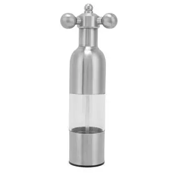 Мельница для перца из нержавеющей стали, ручная мельница для соли, машина для измельчения специй, кухонный инструмент Silver S