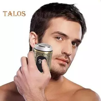 Мини-металлическая электробритва с цифровым дисплеем, USB-перезаряжаемая, водонепроницаемая, для влажного и сухого бритья, портативная, для путешествий, бритва для мужчин, триммер для бороды, инструмент для удаления волос B