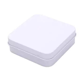 Мини-металлический контейнер для банок, квадратный откидной флип-контейнер для хранения ювелирных изделий, монета серебряный