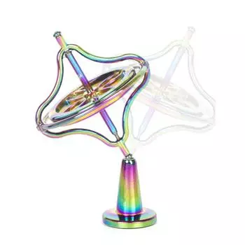 Мини металлический самобалансирующийся палец гироскоп антигравитационный цветной металлический гироскоп для взрослых и детей декомпрессия снятие стресса вращающаяся игрушка as the picture