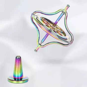 Мини металлический самобалансирующийся палец гироскоп антигравитационный цветной металлический гироскоп для взрослых и детей декомпрессия снятие стресса вращающаяся игрушка as the picture