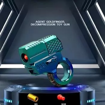 Мини метательный снаряд пуля пистолет снять стресс кольцо сплав металлический палец пистолет декомпрессионная игрушка для мальчика подарок запуск мягкая пуля играть