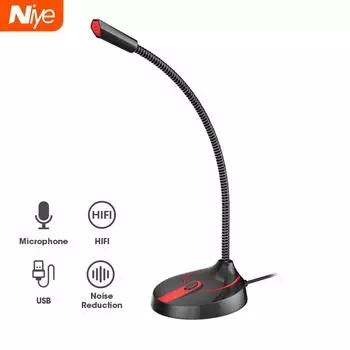 Мини-микрофон ПК микрофон 3,5 мм AUX проводные микрофоны для ПК компьютер ноутбук ноутбук громкий динамик