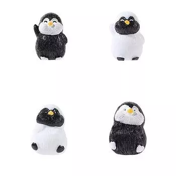 Мини милая фигурка пингвина, модель животного, мох, микропейзаж, домашний декор, миниатюрное сказочное украшение для сада, аксессуары as the picture