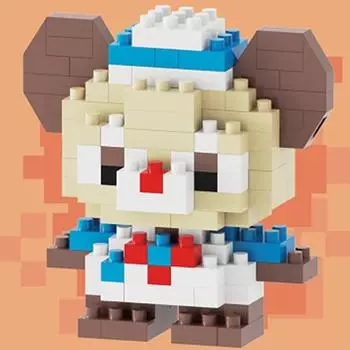 Мини-милые мультяшные микроблоки, обучающая игрушка, творческий подарок для детей 9901-bear