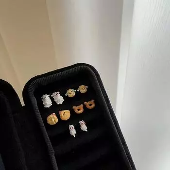 Мини-милые мультяшные серьги-гвоздики, женские, нишевые, дизайн, чувство, милые, высококачественные, простые, милые, темпераментные, универсальные серьги