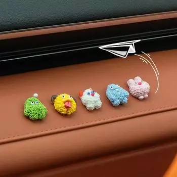 Мини милые животные украшения для автомобиля украшения для центральной консоли украшения для экрана дисплея украшения для салона автомобиля подвеска в виде овцы розовый