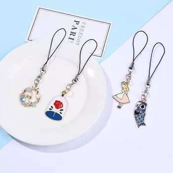 Мини милый чехол для телефона подвеска креативный цветок кошка благоприятные облака ракушки формы ремешок для ключей шнурок для подвешивания веревка сумка аксессуары подарок