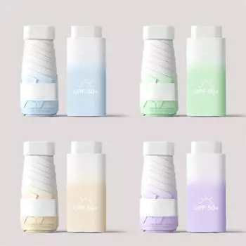 Мини-милый зонт ультралегкий шестикратный градиентный уличный портативный солнцезащитный козырек с защитой от УФ-излучения карманный зонт небесный синий