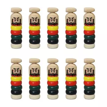 Мини мини японская традиционная деревянная игрушка Дарума Падающая 9 x ширина x глубина набор из 10 штук для коммерческого использования (длина 2,5 2,5 см)