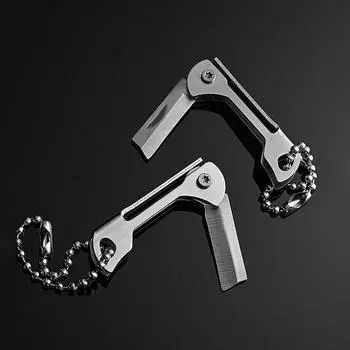 Мини-мини-складной нож с квадратной головкой из нержавеющей стали, острый, легко носить с собой, экспресс-доставка, брелок для распаковки, портативный нож