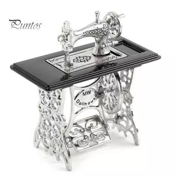 Мини-миниатюрная швейная машина для кукольного домика в масштабе 1/12 DIY украшение подарок