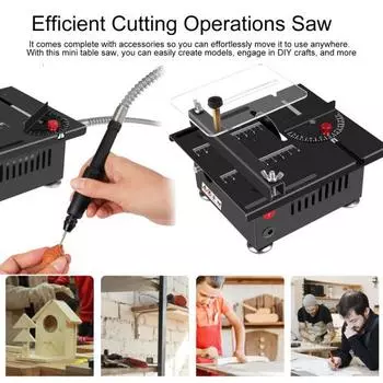 Мини многофункциональная настольная пила мощный двигатель 6000 об/мин высокая скорость компактный дизайн портативный