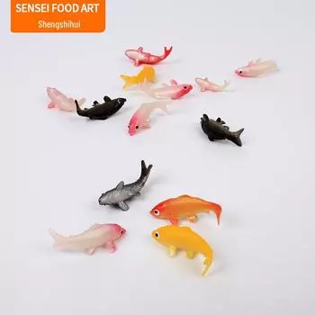 Мини-модель аквариума с кои из ПВХ, реквизит для самостоятельной игры - имитация мини-золотой рыбки или других вариантов рыб 2cm Large Koi красный