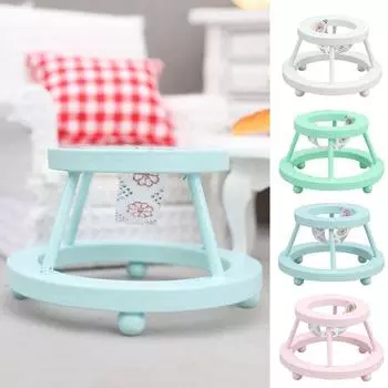 Мини-модель ходунков Миниатюрные куклы Аксессуары 1:12 масштабный дизайн миниатюрный домик детская мебель для мини-кукол розовый