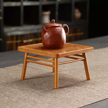 Мини-модель стола для кукольного домика, декор для сцены ручной работы, миниатюрный набор мебели для стола из бамбука