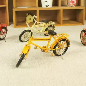 Мини-модель велосипеда для украшения домашнего рабочего стола, железное металлическое изделие, ручная работа, подарок на день рождения, детские миниатюры 16X6X10cm