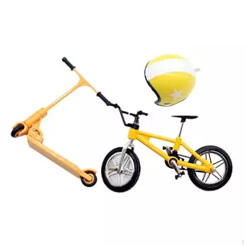 Мини-модель велосипеда, классическая модель, украшение стола, мебель для кукольного домика, моделирование жёлтый
