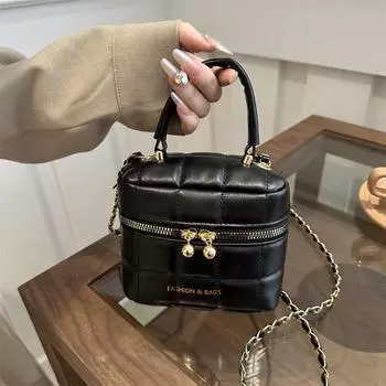 Мини модная маленькая свежая фактура сумочка весенняя универсальная сумка через плечо через плечо коричневый