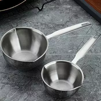 Мини-молочник для кухни из нержавеющей стали 304, бытовая кастрюля для разбрызгивания масла, горячее масло, загущенное, маленькая кастрюля для разбрызгивания масла