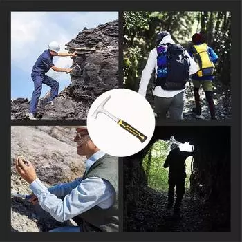 Мини-молоток Isfriday, профессиональный геологический молоток, многофункциональный инструмент, заостренный наконечник, резиновая ручка, плотницкий молоток