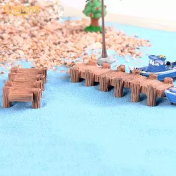 Мини-мост из смолы для сада фей, миниатюрный ландшафтный декор серый