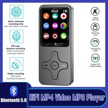 Мини Mp3 Mp4 плеер Bluetooth электронная книга видео 8/16/32/64 ГБ Hi-Fi музыкальный плеер динамик портативный Walkman с поддержкой FM-радио для Otg No Memory card