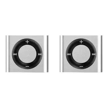 Мини-MP3-плеер Clip с динамиком, металлическая карта TF, расширение 64G, 180mAh (Серебряный)