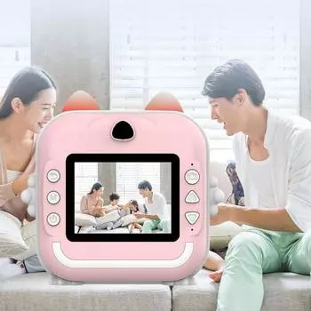 Мини-мультяшная 1080P HD цифровая камера игрушки для детей мгновенная печать термопечатающая камера детская уличная камера игрушка подарки на день рождения Green Dog