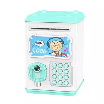 Мини-мультяшная электронная копилка, банкомат, голосовой сейф, копилка, защита паролем, имитация Cool Bear