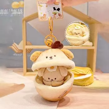 Мини мультяшная плюшевая собака подвеска мультяшное животное собака плюшевая сумка для наушников студенты оранжевый