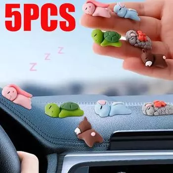 Мини-мультяшные животные, автомобильные украшения, приборная панель автомобиля, милые животные, спящие украшения, подвески, авто, мотоцикл, паста, украшения, декор