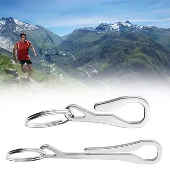 Mini Multi Tool Mountaineering Locking With Key Ring Keychain Carabiner Carabiners Clip Hook small серебряный