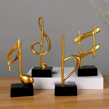 Мини-музыкальная нота, музыкальный подарок, домашний декор для гостиной, фортепиано, спальни, рабочего стола C золотистый