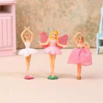 Мини-музыкальная шкатулка, куклы, балерины, фигурки девочек, фея, принцесса, украшение, танцующая восьмитональная шкатулка, декор, аксессуары для музыкальной шкатулки A3