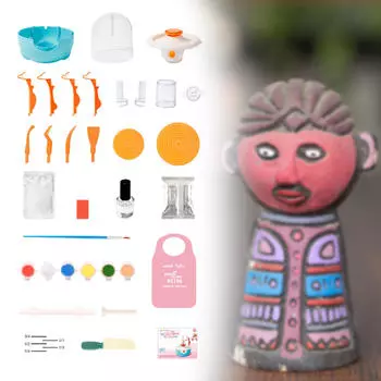 Мини-набор для гончарного круга, сделай сам, создатель глиняной скульптуры, крошечные инструменты ручной работы для дома