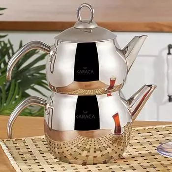 Мини-набор металлических чайников на 2 персоны