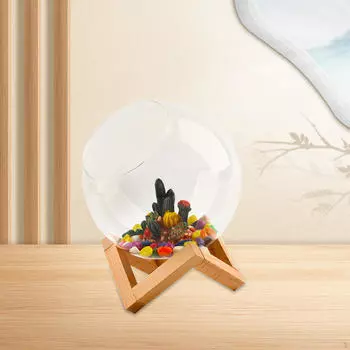 Мини-наборы мисок для рыбы, маленькая стеклянная банка, коробка для разведения, аквариум для бытовой полки M