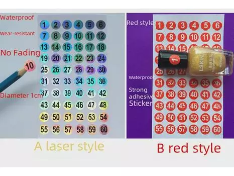 Мини-наклейки с цифрами 1-180 для лака для ногтей, чашек и столовых приборов