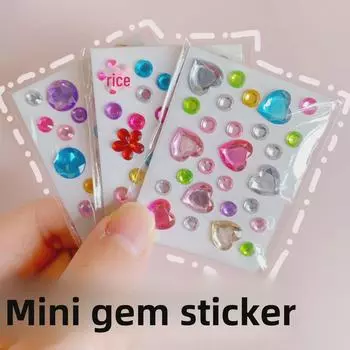 Мини-наклейки с драгоценными камнями принцессы: Мультяшный алмазный акрил для детских самодельных наград