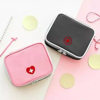 Мини-наружная аптечка, сумка для путешествий, портативный медицинский органайзер, аварийный комплект розовый