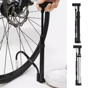 Мини-насос для велосипеда 120 PSI AV FV Schrader Presta Valve для велосипедных шин чёрный