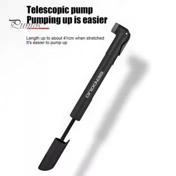 Мини-насос для велосипеда с креплением 130 фунтов на кв. дюйм, высокое давление, прочный, портативный, универсальный, для накачивания шин горного велосипеда, шоссейный, уличный, аварийный, воздушный насос чёрный
