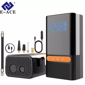 Мини-насос E-ACE, беспроводной автомобильный насос для накачивания шин для взрослых, электрический мотоцикл, велосипед, портативный воздушный компрессор для шариковых шин