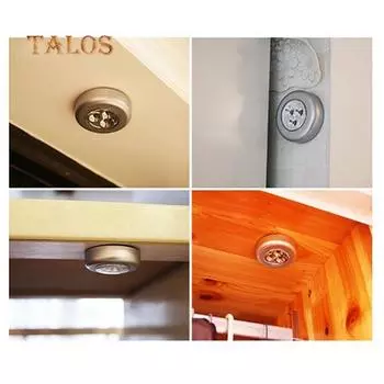 Мини настенный ночник кухонный шкаф шкаф автомобиль 3 светодиодные беспроводные сенсорные лампы домашние гаджеты