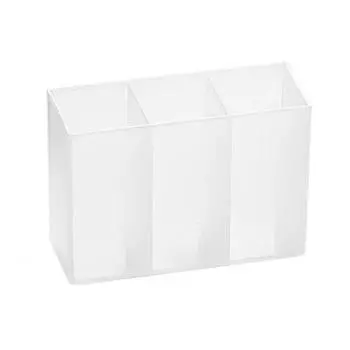 Мини настенный ящик для хранения 3 отделения самоклеящийся прозрачный органайзер без сверления для