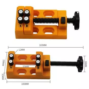 Мини-настольные тиски, зажим для резьбы по челюстям, сверлильный станок, тиски, микрозажимная пластина, регулируемые плоскогубцы, ручные инструменты для ювелирных изделий своими руками чёрный