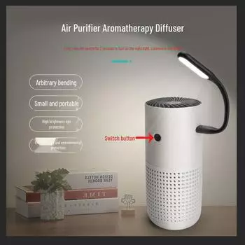 Мини Настольный Автомобильный Воздухоочиститель и Ароматерапевтический Ночной Светильник белый