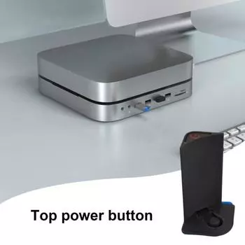 Мини настольный компьютер Кнопка питания Профессиональный сверхмощный 3D-печатный хост-компьютер синий