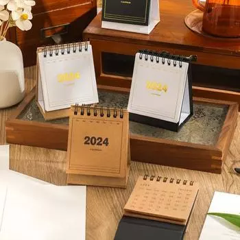 Мини-настольный мини-календарь на 2023-2024 годы, флип-календарь на месяц, школьный, домашний офисный календарь-расписание